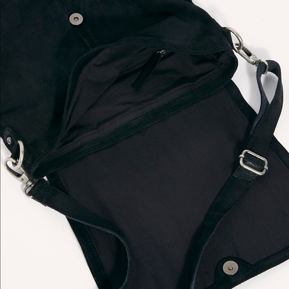 Free People Black Suede Backpack